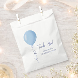 Minimalistisch Blue Balloon Boy 1. Geburtstag Geschenktütchen