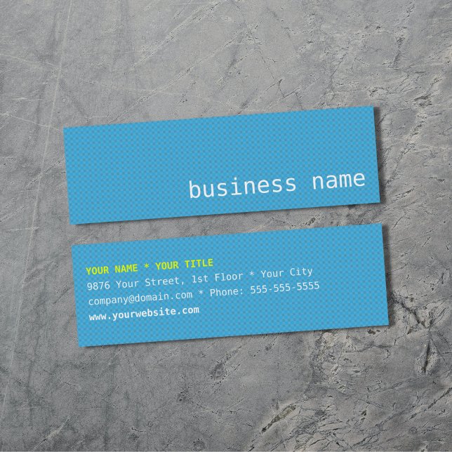 Minimalistisch Blue Business Card Mini Visitenkarte (Von Creator hochgeladen)