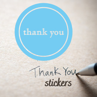 Minimalistisch Blue Business Danke Stickers