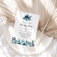 Minimalistisch Blue Floral Nuestra Boda Wedding