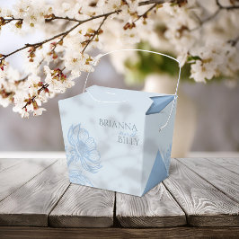 Minimalistisch Blue Floral Wedding Geschenkschachtel