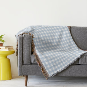 Minimalistisch Blue Gingham Kariert Pattern Decke