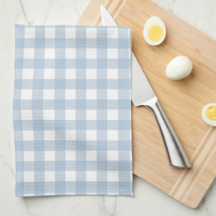 Minimalistisch Blue Gingham Kariert Pattern Geschirrtuch