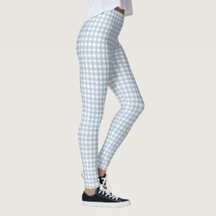 Minimalistisch Blue Gingham Kariert Pattern Leggings
