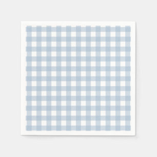 Minimalistisch Blue Gingham Kariert Pattern Serviette