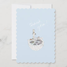 Minimalistisch Blue Handvoll Vielen Dank Postcard
