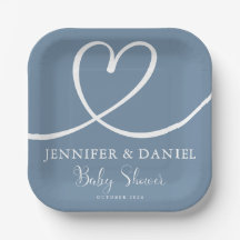 Minimalistisch Blue Handwriting Elegano Oh Baby Sh