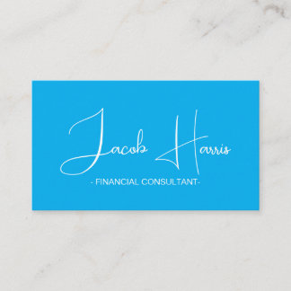 Minimalistisch Blue Light QR Code Business Cards Visitenkarte