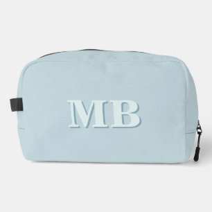 Minimalistisch Blue Modern Initial Monogram Waschbeutel