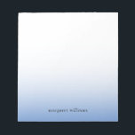 Minimalistisch Blue Ombre Personalisiert Notizblock<br><div class="desc">Minimalistisch Blue Ombre Personalisiert Notepad</div>