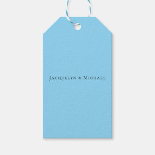 Minimalistisch Blue Schlicht Elegante Claasical Na Geschenkanhänger
