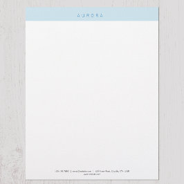 Minimalistisch Blue Two-Tone Briefbogen