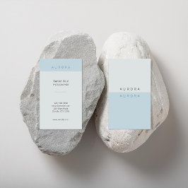 Minimalistisch Blue Two-Tone-Visitenkarte Visitenkarte