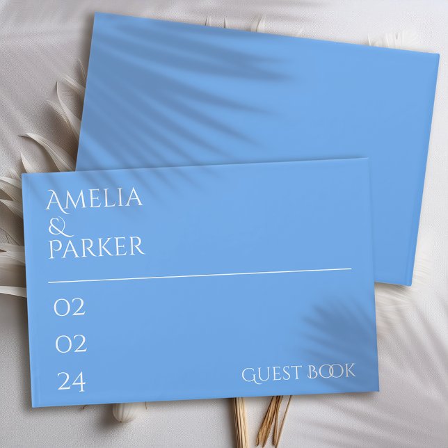Minimalistisch Blue Wedding Guest Book Gästebuch (Von Creator hochgeladen)