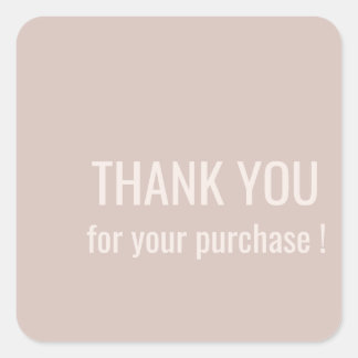 Minimalistisch Blush Danke Square Sticker