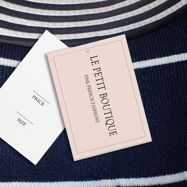 Minimalistisch Blush Pink Fashion Hanging Price-Ta (Von Creator hochgeladen)