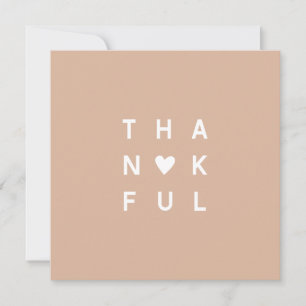 Minimalistisch Blush Pink Foto Erntedank Feiertagskarte