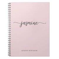 Minimalistisch Blush Pink Girl Monogram Name Scrip