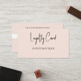 Minimalistisch Blush Pink Loyalitätskarte Treuekarte