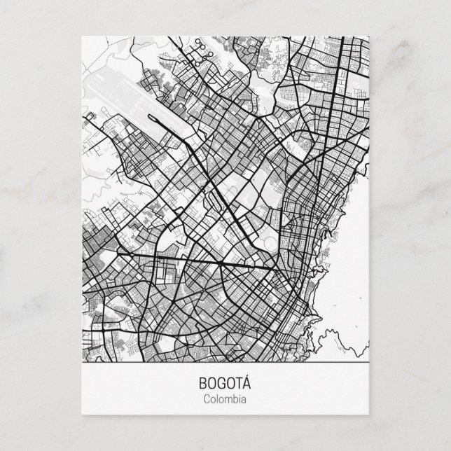 Minimalistisch Bogota Kolumbien Postkarte (Vorderseite)
