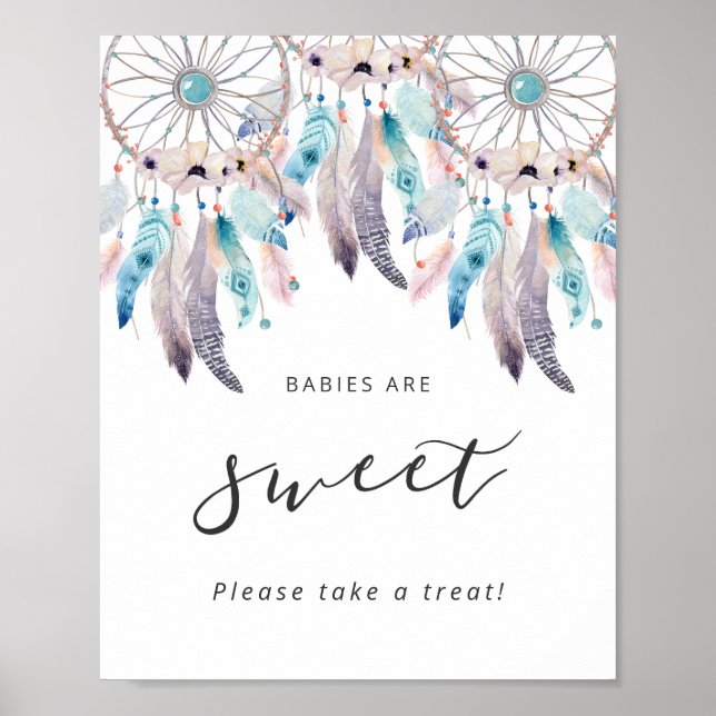 Minimalistisch Boho Baby Dusche Babys sind Sweet S Poster (Vorne)
