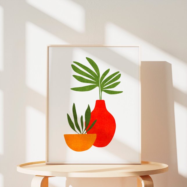 Minimalistisch Boho Botanische Pflanze Kunst Poster (Von Creator hochgeladen)