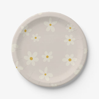 Minimalistisch Boho Daisy Tellers Pappteller