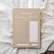 Minimalistisch Boho, der Mommy Best Game Card kenn