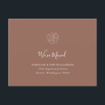 Minimalistisch Boho Floral Terracotta Anschrift Postkarte<br><div class="desc">Minimalistisch Boho Floral Zeichn Wir haben die Adresse Postkarte in Terracotta verschoben</div>