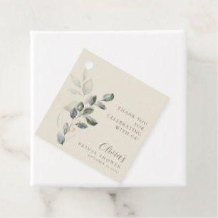 Minimalistisch Boho Gold Greenery Brautparty Geschenkanhänger