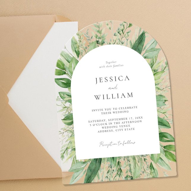 Minimalistisch Boho Greenery Wedding Acryleinladungen (Von Creator hochgeladen)