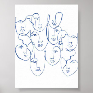 Minimalistisch Boho Moderne Kunst, Dichtung Poster