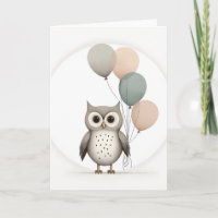 Minimalistisch Boho Owl mit Blankgrüße