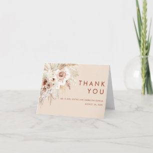 Minimalistisch Boho Pampas Grass Dankeskarte