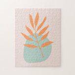 Minimalistisch Boho Pastel Floral Abstrakt Art<br><div class="desc">Dieses stilvolle Puzzle verfügt über eine hübsche minimalistische boho Stil Blumendarstellung kombiniert mit abstrakten Formen in Pastellblau Rosa,  Orange und Aqua Blau.</div>