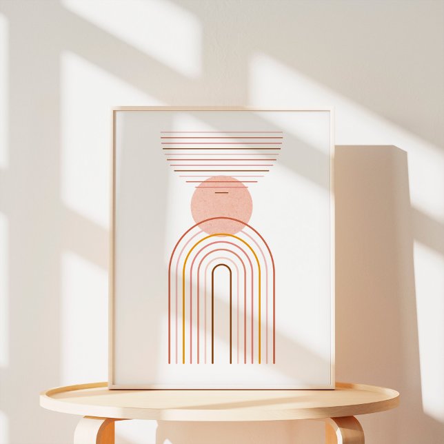 Minimalistisch Boho Rainbow Abstrakt Art Poster (Von Creator hochgeladen)