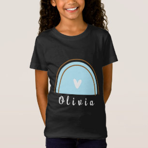 Minimalistisch Boho Rainbow mit Personalisiertem N T-Shirt