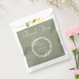 Minimalistisch Boho Sage Green Hochzeit Geschenktütchen