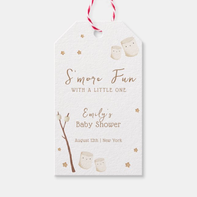 Minimalistisch Boho S'more Fun Stars Kinderdusche Geschenkanhänger (Vorderseite)