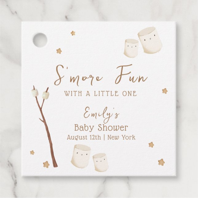 Minimalistisch Boho S'more Fun Stars Kinderdusche Geschenkanhänger (Vorderseite)