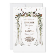 Minimalistisch Boho Vordach - Einladung zur Hochze