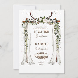 Minimalistisch Boho Vordach - Einladung zur Hochze