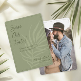 Minimalistisch Boho Wedding Foto Einladung