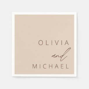 Minimalistisch Boho Wedding Typografy Elegant Serviette