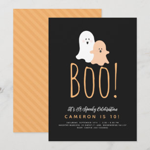 Minimalistisch Boo Niedlich Ghost Halloween Einlad Einladung