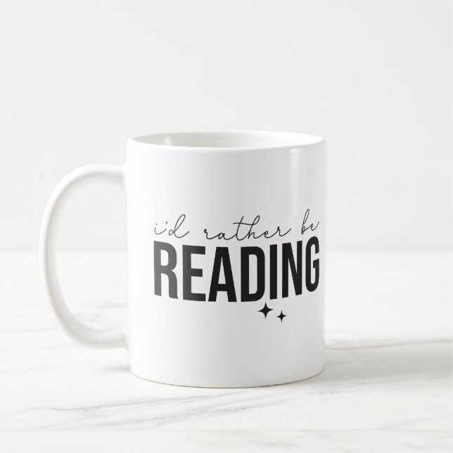 Minimalistisch Book Lovers Text, ich möchte lieber Kaffeetasse (Links)