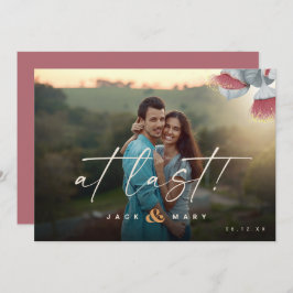 Minimalistisch Botanisch Save the Date mit Foto