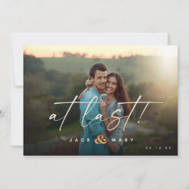 Minimalistisch Botanisch Save the Date mit Foto