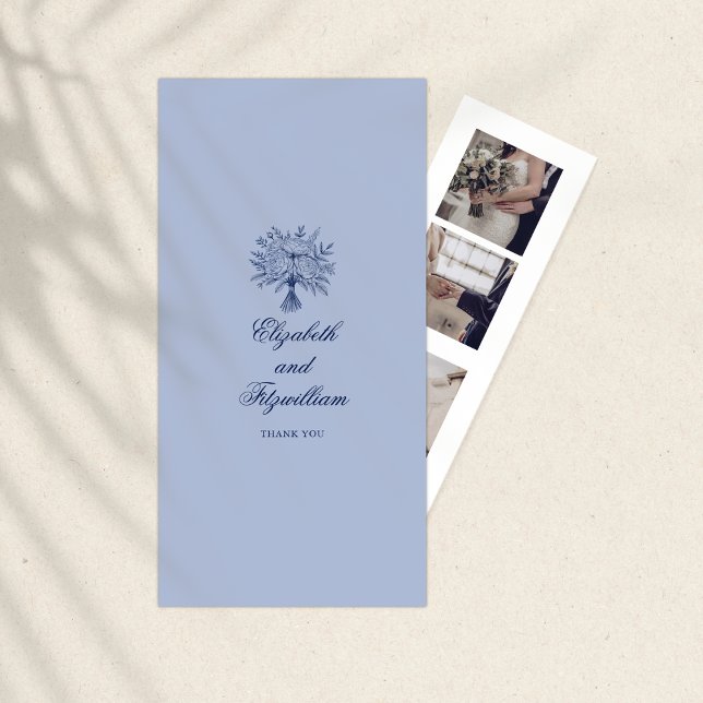 Minimalistisch Bridal Bouquet Foto Booth Holder Dankeskarte (Von Creator hochgeladen)