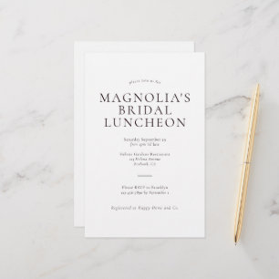 Minimalistisch Bridal Luncheon Budget Linen Einlad